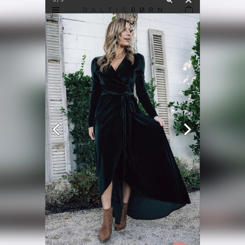 Velvet Wrap Dress